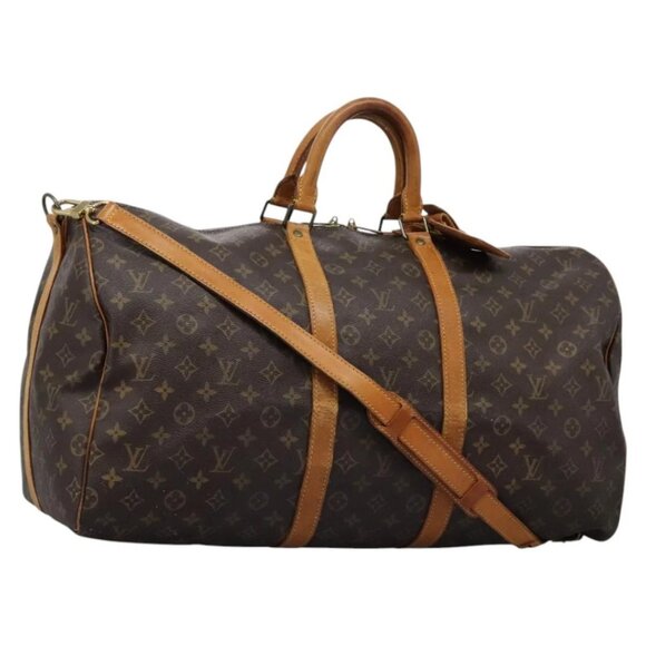 LOUIS VUITTON Monogram Keepall Bandouliere 55 Boston Bag M41414 LV Auth 108318 - Picture 1 of 15